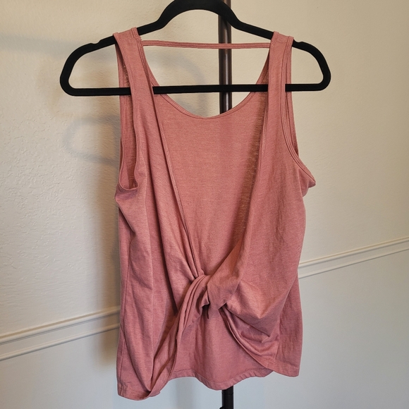 Icyzone Pink Twist Backless Athletic Work Out Tank Top Womens Medium - Picture 9 of 10